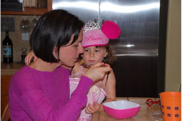 trying a bite of fried green tomato